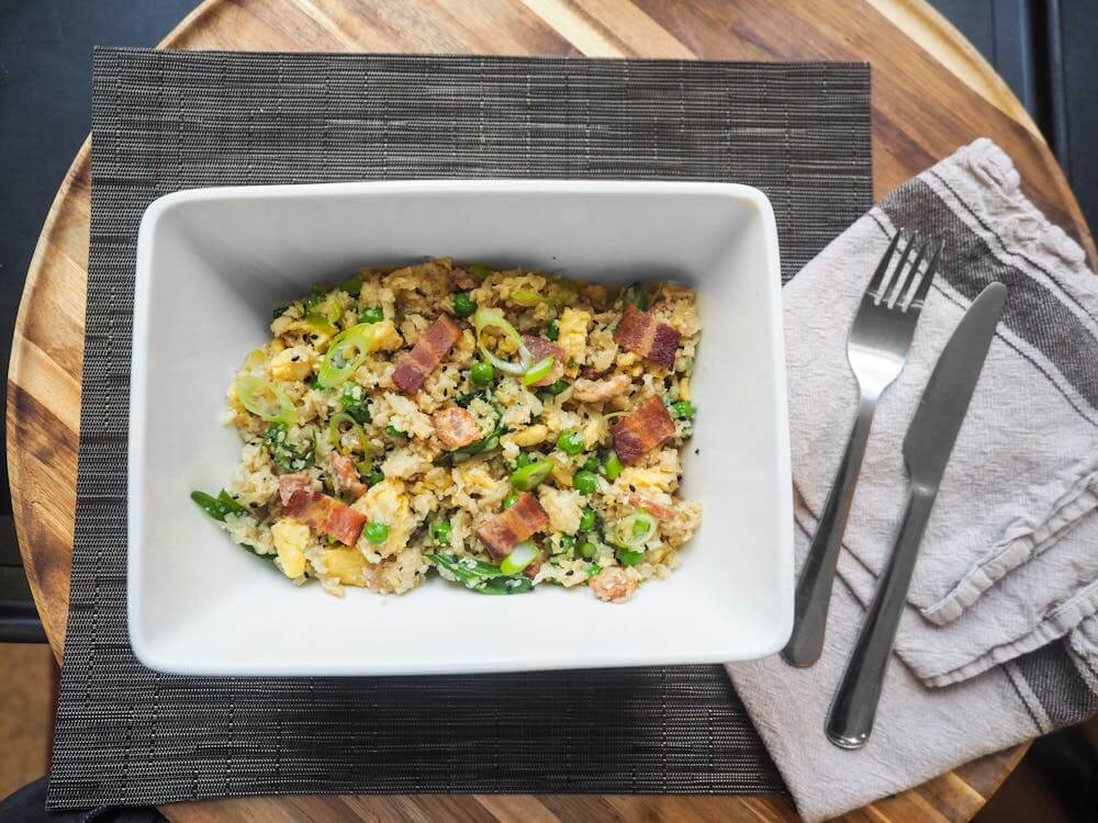 13. Arroz com Bacon e Ovo