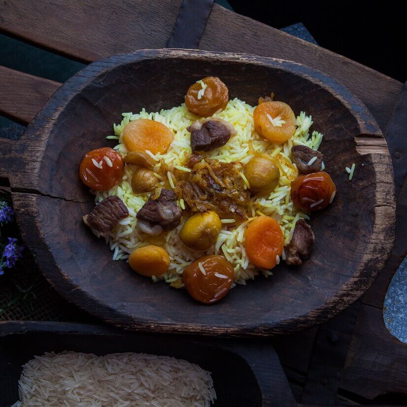 Arroz com Castanha-do-Pará e Damasco