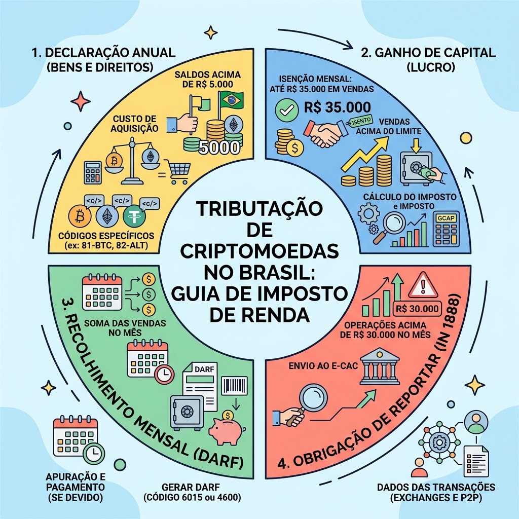 Tributação de Criptomoedas no Brasil: Guia de Imposto de Renda