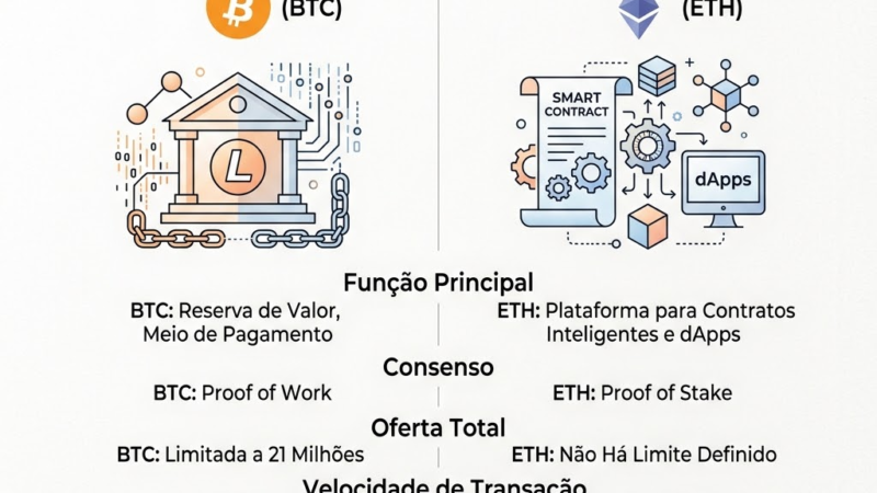 Bitcoin vs Ethereum: Entenda as Diferenças e Como Investir
