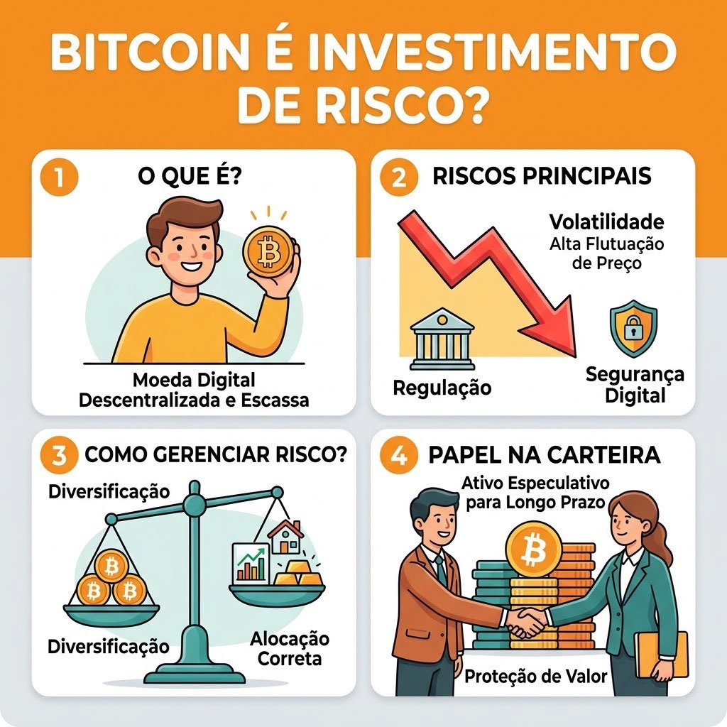 Bitcoin é Investimento de Risco? Entenda os Riscos e o Papel na Carteira