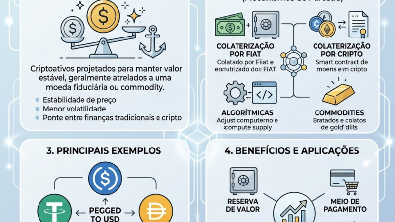 Stablecoins: O Guia Completo das Moedas Estáveis nos Ativos Digitais
